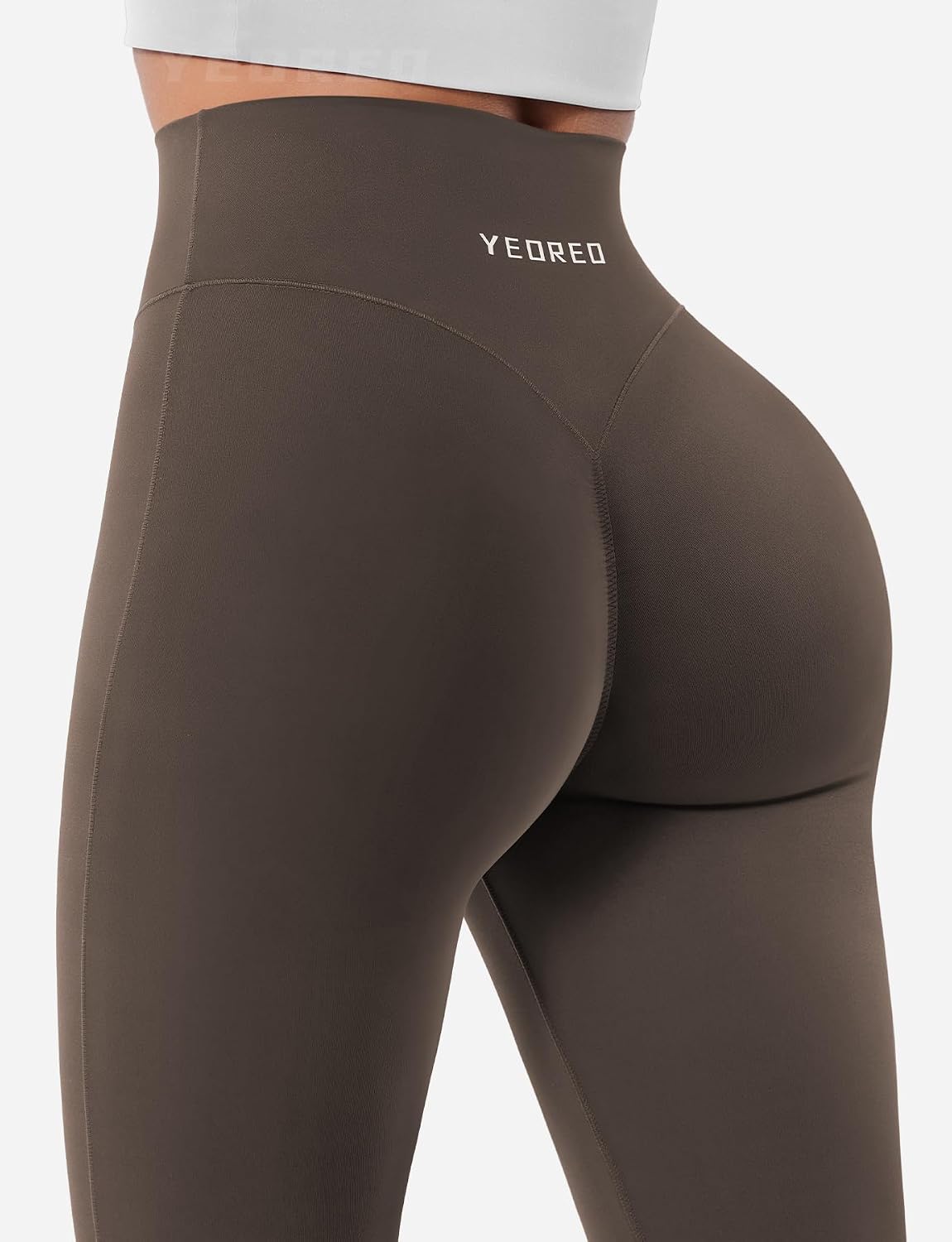 YEOREO Women's Mini Flared Workout High Waist No Front Seam Yoga Legging Pants