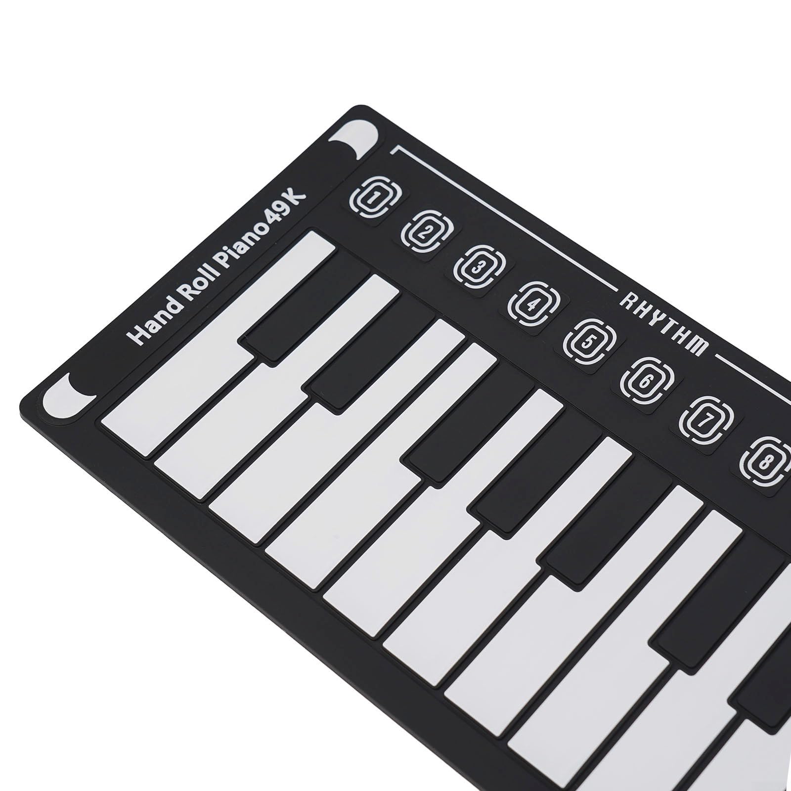 Faltbares E-Piano 49 Tasten Silikon Rollbar(B)