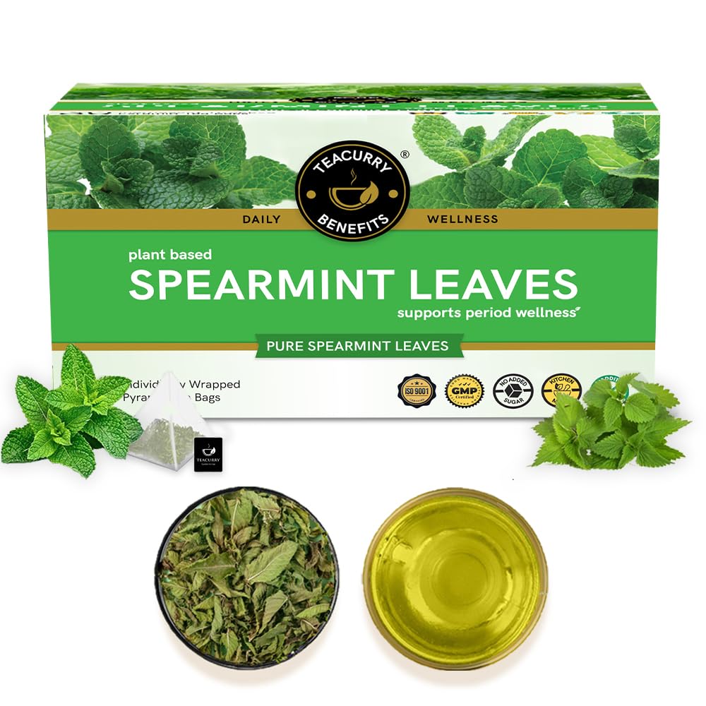 Spearmint Tea - Helps With Hormonal Imbalance, Facial Hair, And Pcos | Spearmint Tea Bags (30 Tea Bags - 1 Month Pack) - 60 Grams