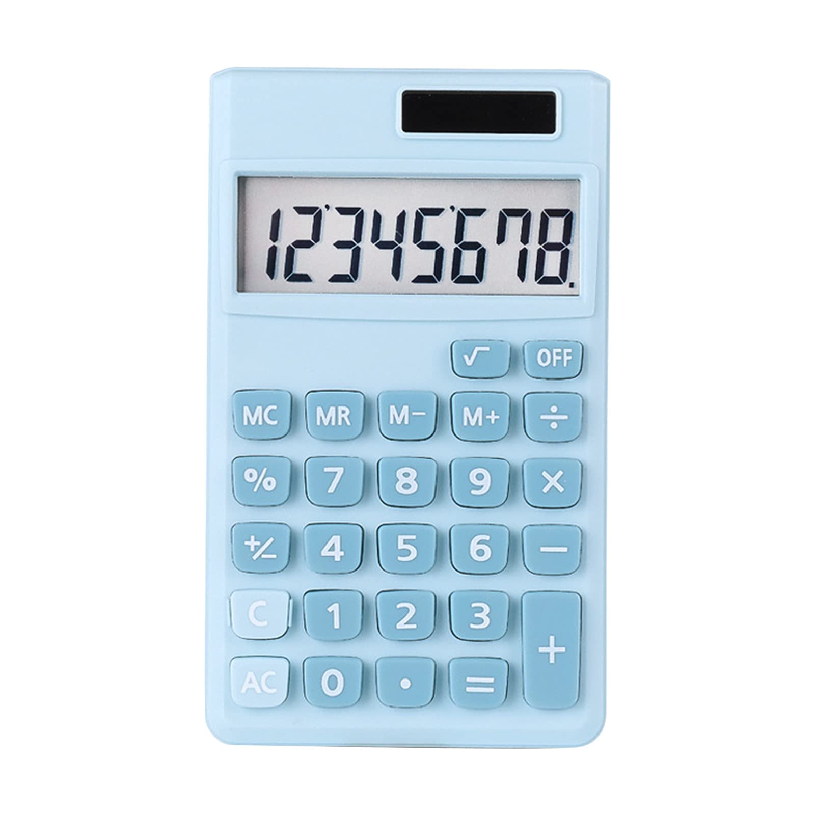 (Blue) Calculator Calculator Battery Solar Dual-Power Desktop Mini 8-Digit Smart Home Smart Home Devices for Kitchen
