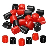 Vista 11 de MECCANIXITY 20 tapas de goma de 0.827 in, surtido, protector de rosca de tornillo de vinilo, tapas de vacío redondas de PVC para tubería