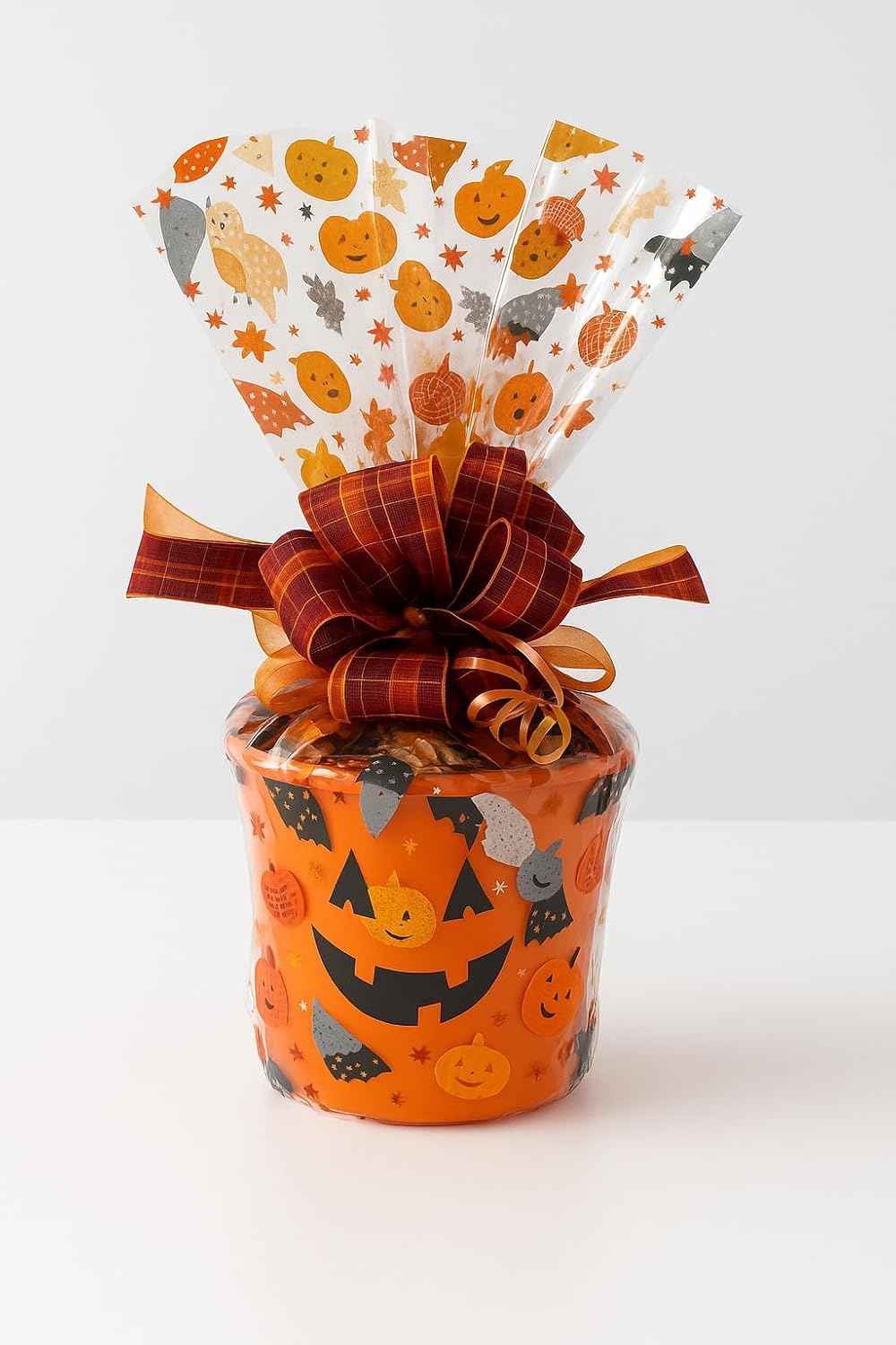 Premium Pumpkin Pumpkin Gift Basket filled with chocolate, candy, and snacks. Customizable for all kids, adults, business gifts, Halloween parties, and to fill with candy to hand out on Halloween! (8" Pum/33 Piece:)