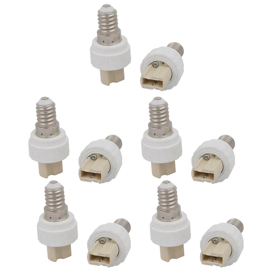 uxcell 10pcs E14 to G9 Extender Adapter Converter Lamp Bulb Socket Holder White