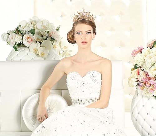 Vista 41 de COCIDE Corona de plata para mujer, corona barroca de reina y tiara para mujer, diadema de cristal, corona de sirena, tiaras de princesa, accesorios