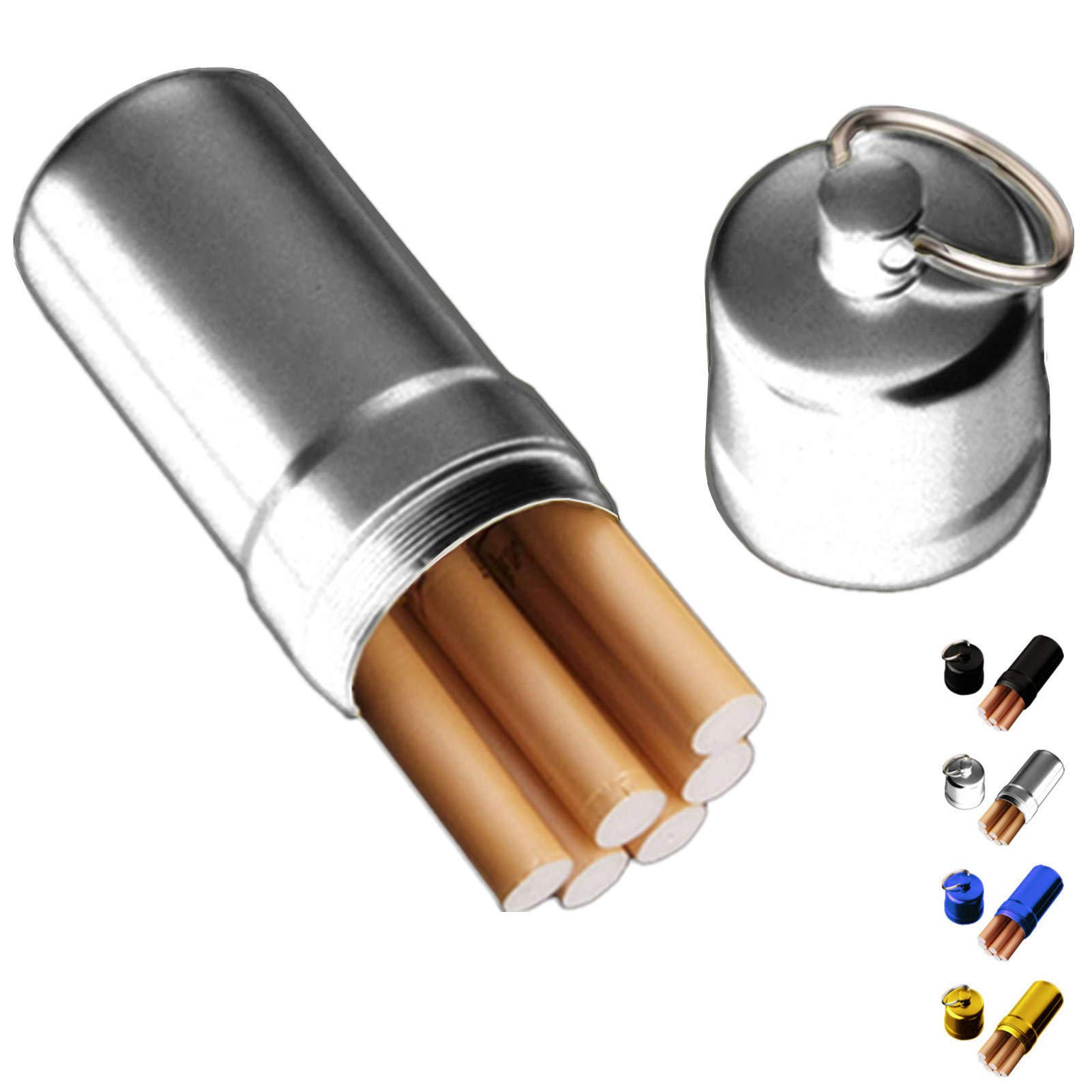 roygra Cigarette Case for Regular and King Size, Can't Fit 100's Size, Waterproof 10 Capacity (Silver)
