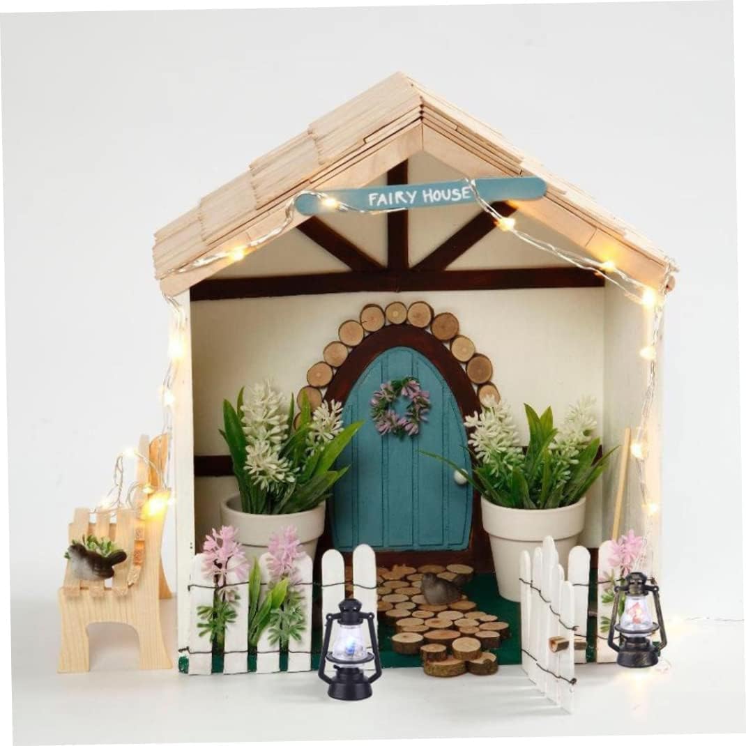 4-Pack Miniature Kerosene Oil Lanterns - Hanging Vintage Lamps for Christmas Tree, Dollhouse, and Micro Landscape Decor | Retro Mini Lantern Ornaments for Home, Party, and Holiday Decorations