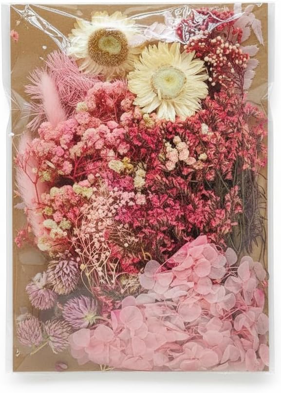 Natural Real Dried Flowers for Art Craft Mixed Soap, Candle, Scrapbook, DIY, Resin Tray Jewellery, Pendant ( Pack of 1 )