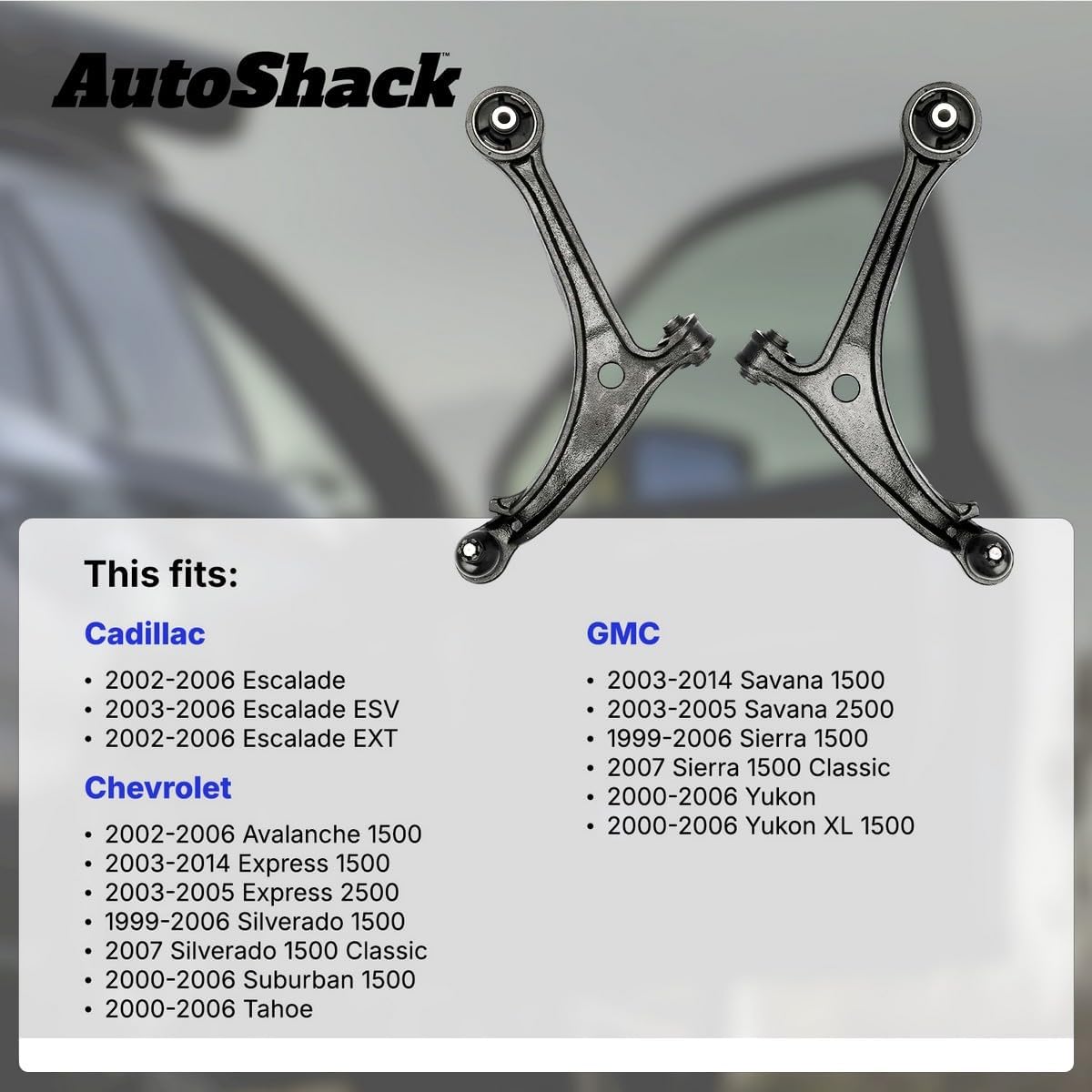 AutoShack Front Right Lower Control Arm and Ball Joint with Bushings Replacement for 2007 Chevrolet Silverado 1500 Classic 2003-2014 Chevrolet Express 1500 2007 GMC Sierra 1500 Classic 1-PC