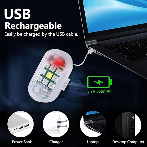 Miniatura 7 de LECART Luces estroboscópicas inalámbricas con control remoto, 7 colores, luces LED alimentadas por batería, luces estroboscópicas de alto brillo