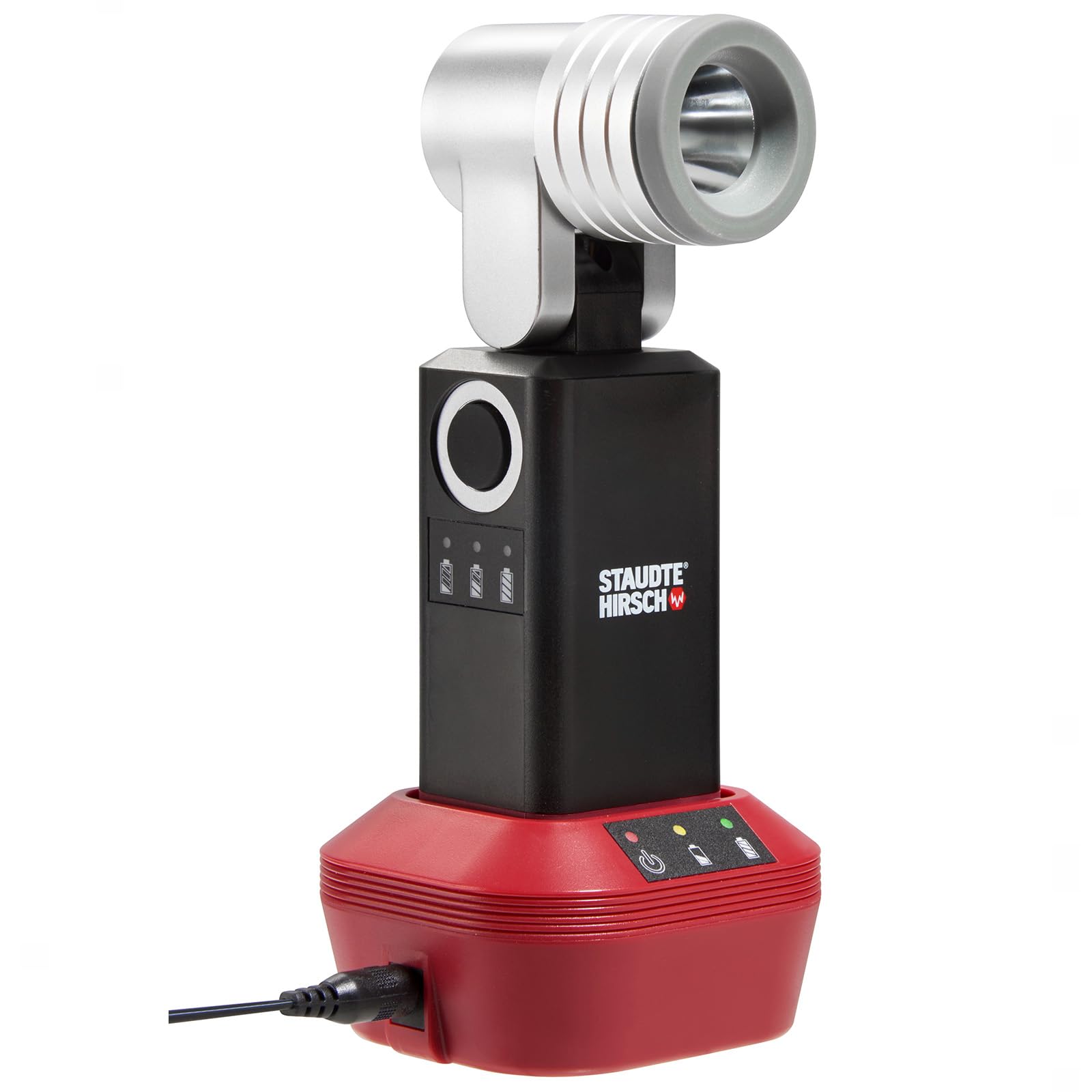 SH-5.300 LED Arbeitsleuchte magnetisch mit Ladeschale (IP 54, 2200 mAh Akku, bis zu 9h, aufladbare Arbeitsleuchte mit Notlichtfunktion)