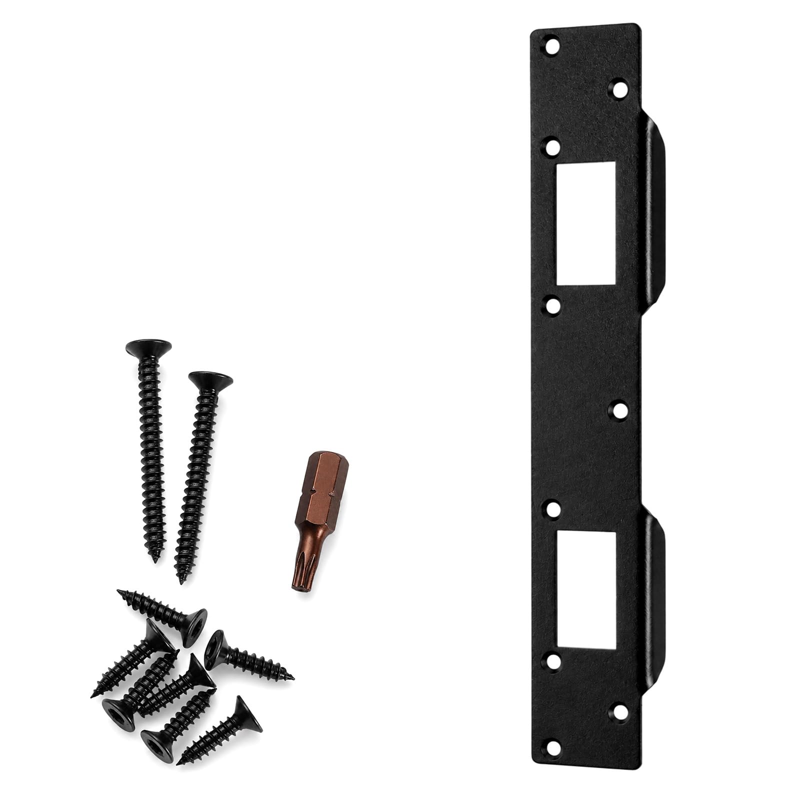Dplolng Extra Long Door Strike Plate,11" Door Strike Plate Double Opening