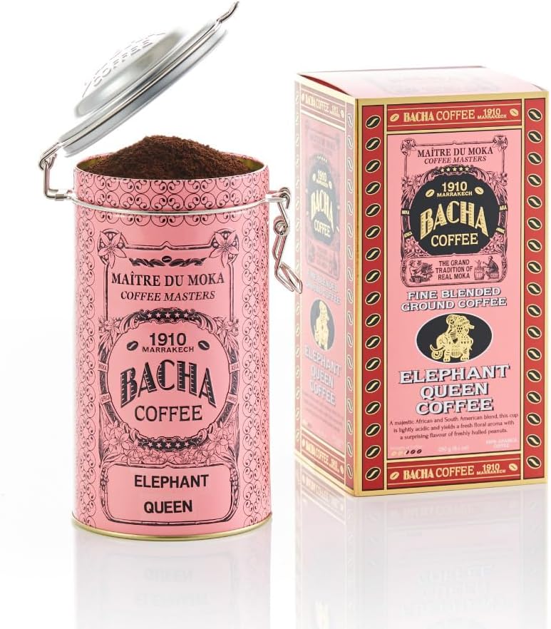 Elephant Queen Fine Blended, Ground Beans, Medium Dark Roast, 100% Arabica Specialty Coffee, 250g Autograph Collection, Gift Box