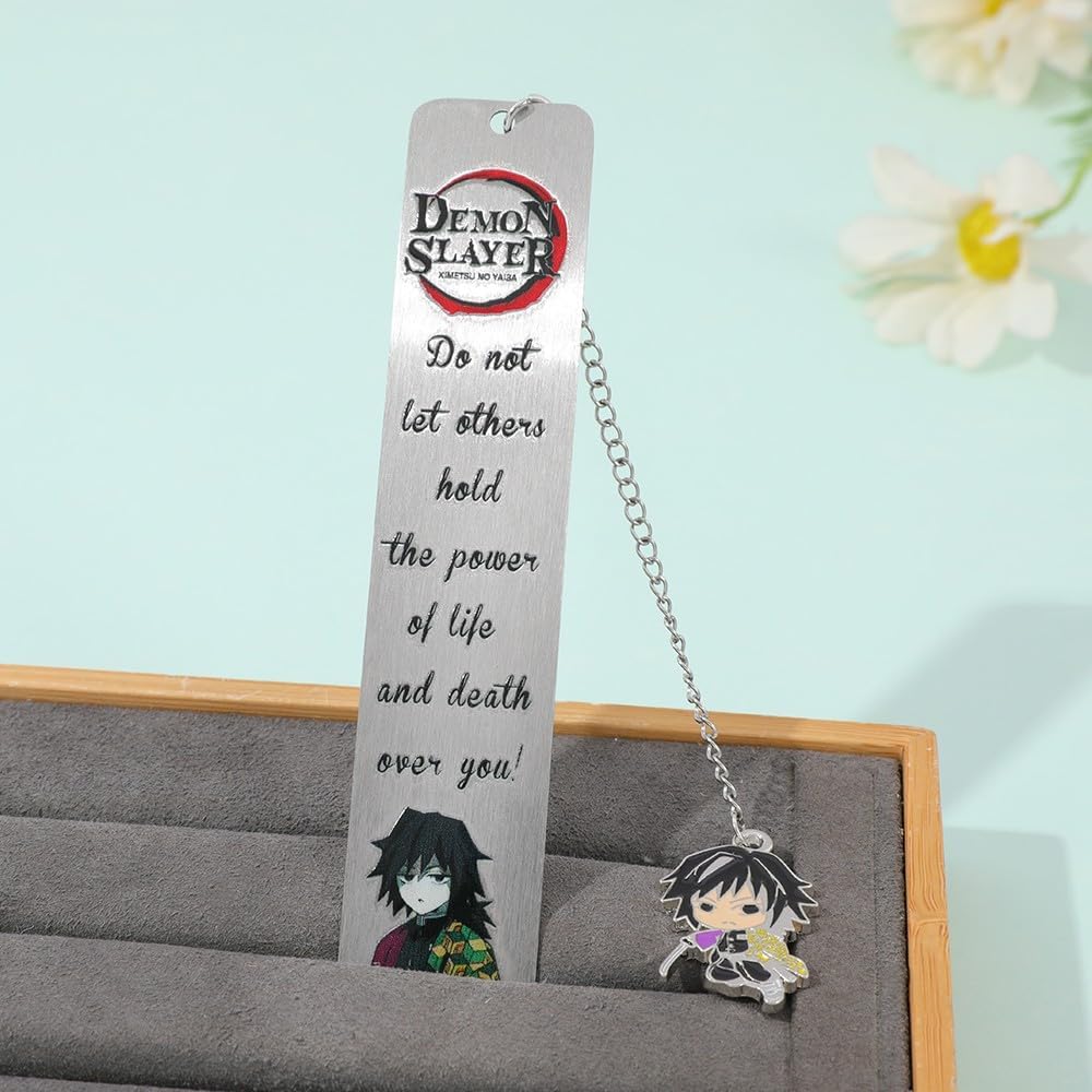 Demon Kamado Stainless Steel Bookmark Tanjirou Zenitsu Giyuu Bookworm Gifts image 4