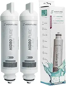 Kit 2 Filtro/refil Vela Hidrofiltros De Água Compátivel com Purificador Acqua Pure Electrolux Pappca50 PE12A, PE12B, PE12G, PE12V Premium