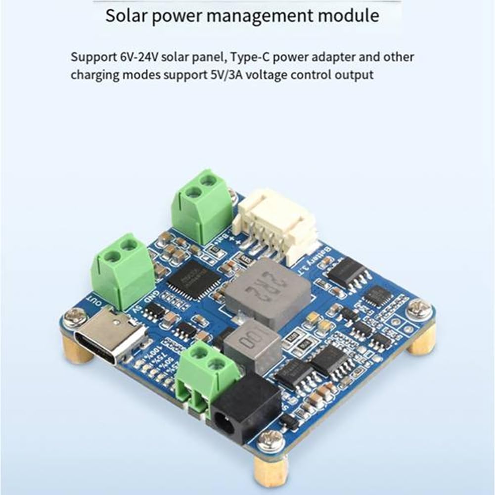 Solar Power Manager moduł MPPT obsługuje panel słoneczny 6 V-24 V, typ C 5 V/3 A, regulowany moduł wyjściowy