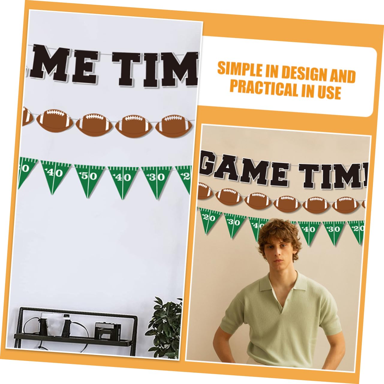 Yardwe 9 Set Di Decorazioni A Tema Per Feste Di Compleanno Striscioni Da Parete A Tema Calcio Articoli Per Feste
