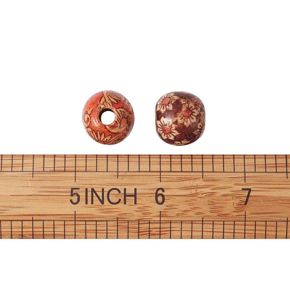 SEWACC Lot De 50 Perles Ovales En Bois Avec Trous Pour