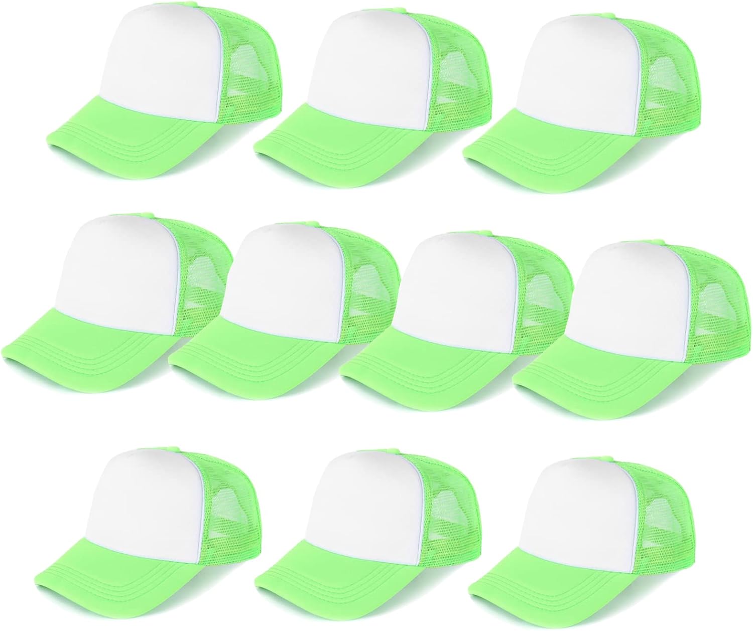 Ultrafun 10 Pack Trucker Hat Mesh Sublimation Blank Hats Adjustable Baseball Caps Hats for Men Women