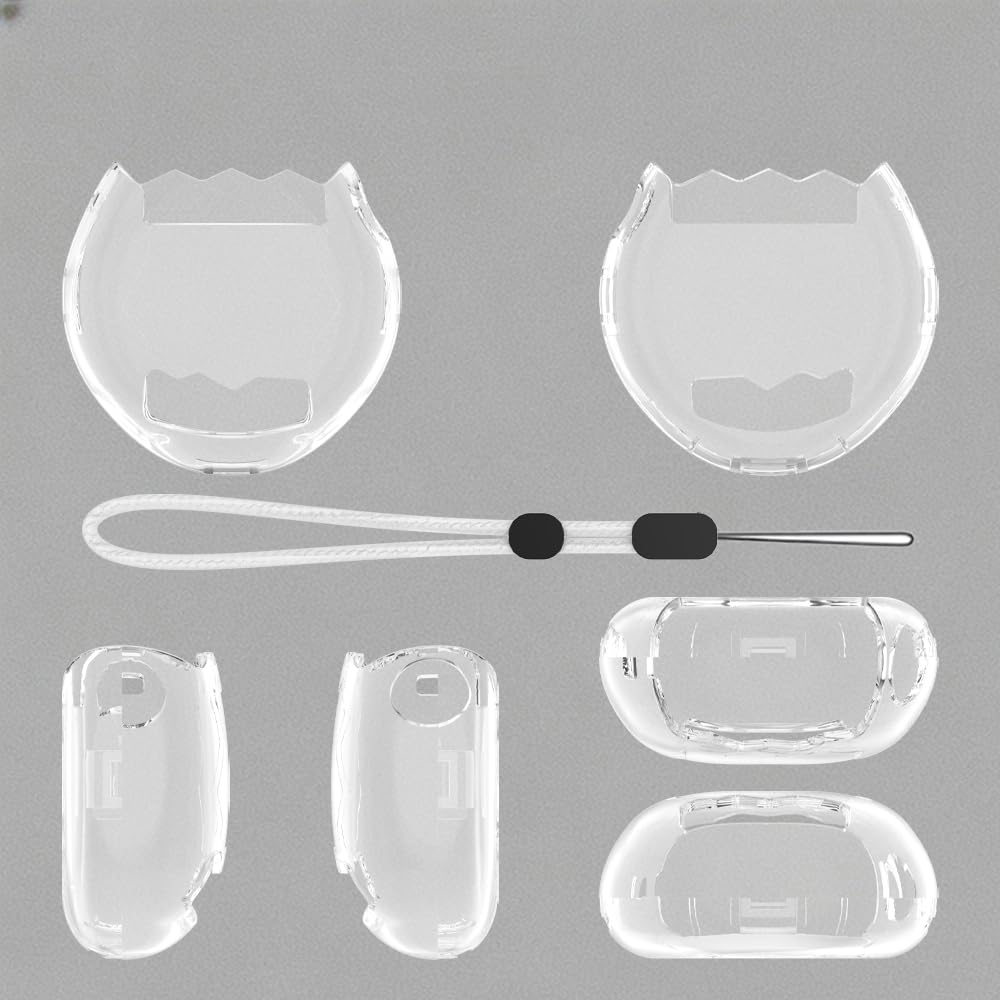 Case for Tamagotchi Paradise, Game Console PC Protective Case, Shockproof Transparent Cover with Lanyard (Transparent)