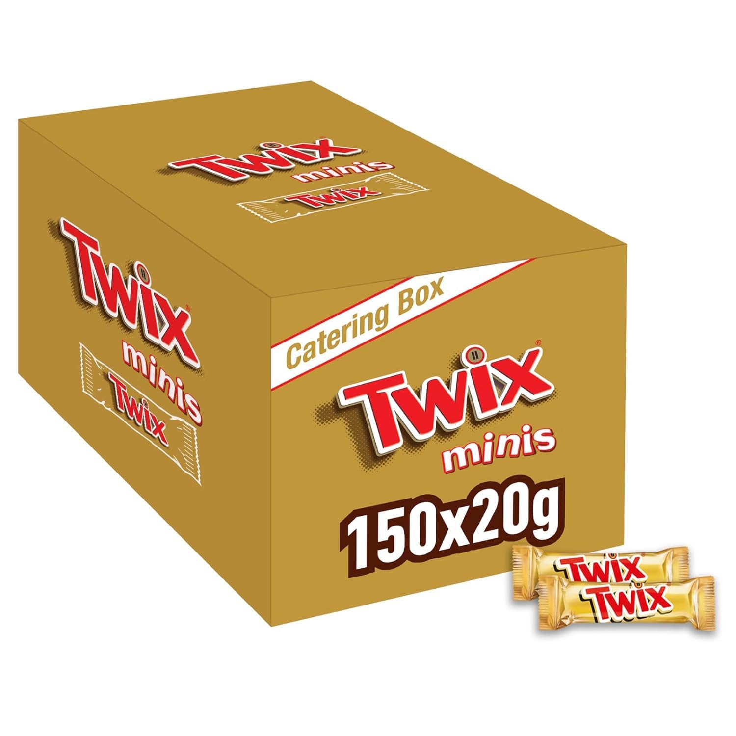 Twix Minis, Schokoriegel, Karamell & Keks, Milchschokolade, Großpackung Schokolade, 2 x 150 x 20g, 6kg