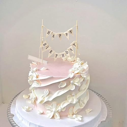 Miniatura 4 de Decoración para tartas de cumpleaños, decoración de tartas de cumpleaños, guirnalda hecha a mano, de grado alimenticio, segura, género, neutro,