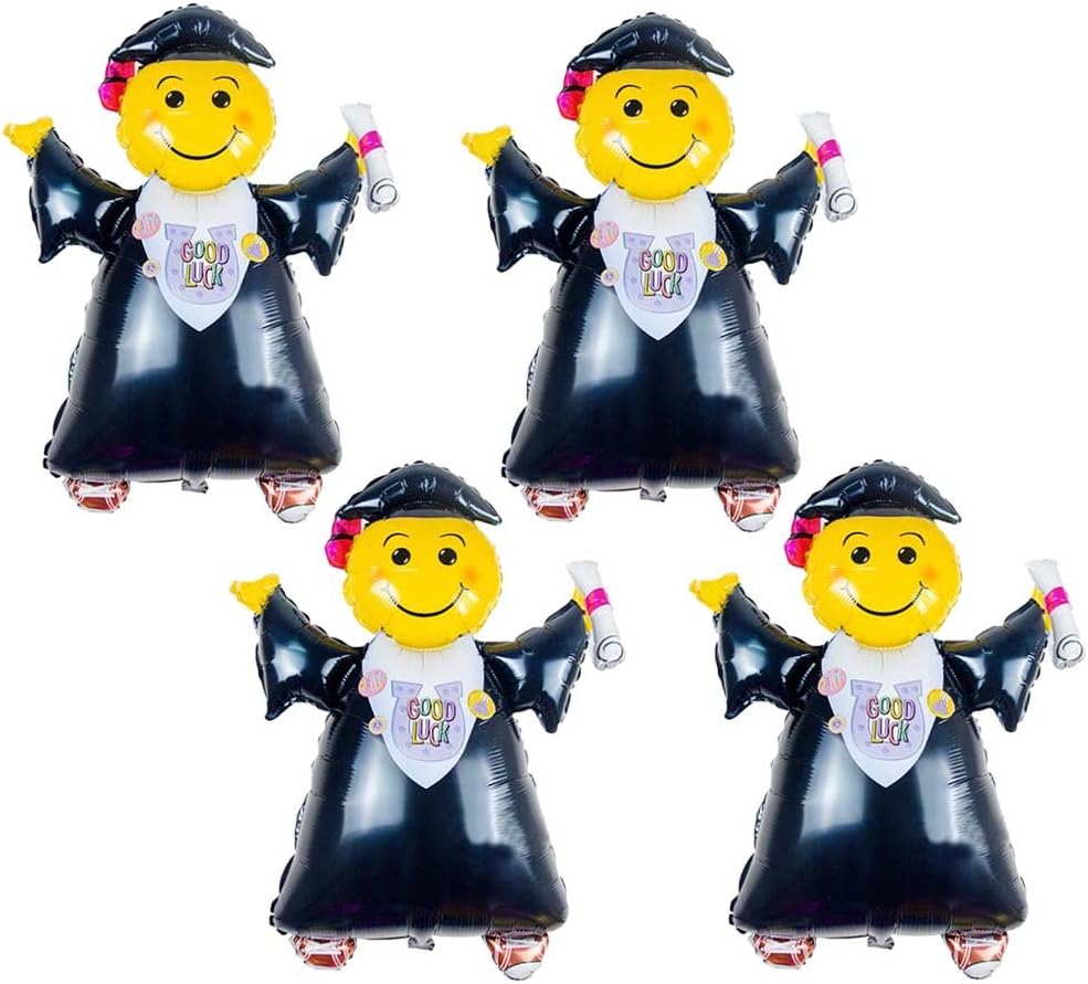 4 Pack Graduation Balloons Jumping Grad Super Shape Balloon (A)