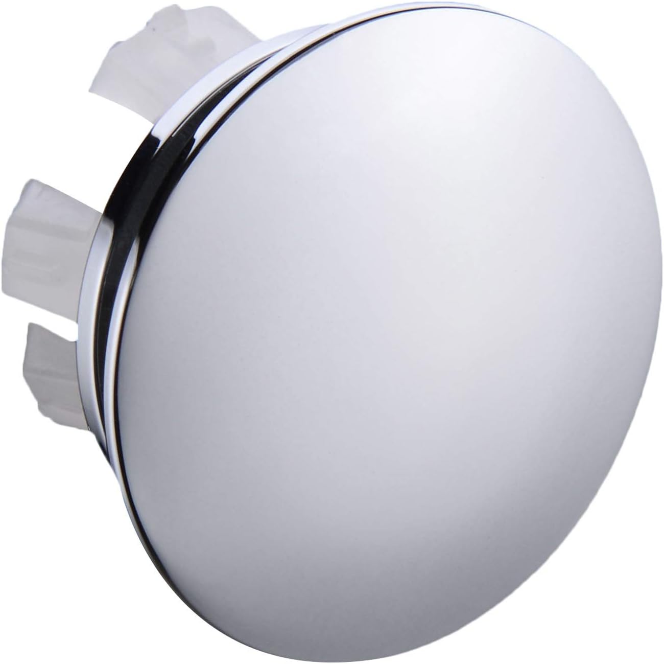 Solid Brass Sink Overflow Cap Round Hole Cover for Bathroom Basin, Polished Chrome Finished
