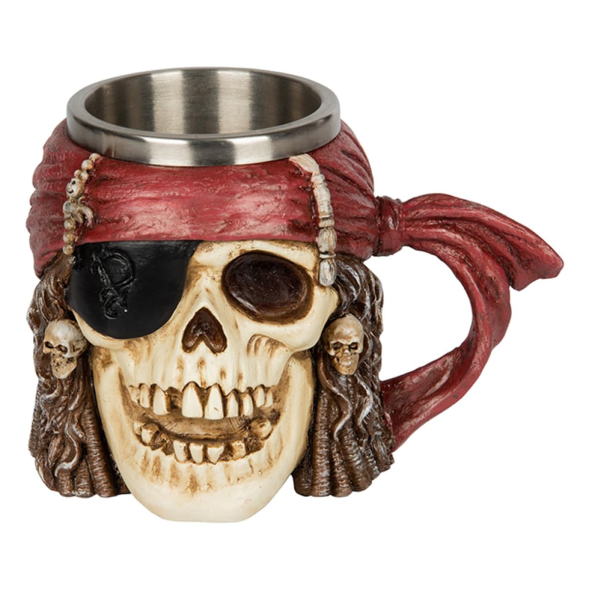 Taza de Agua Creativa Calavera de Acero Inoxidable, Decorativa Halloween
