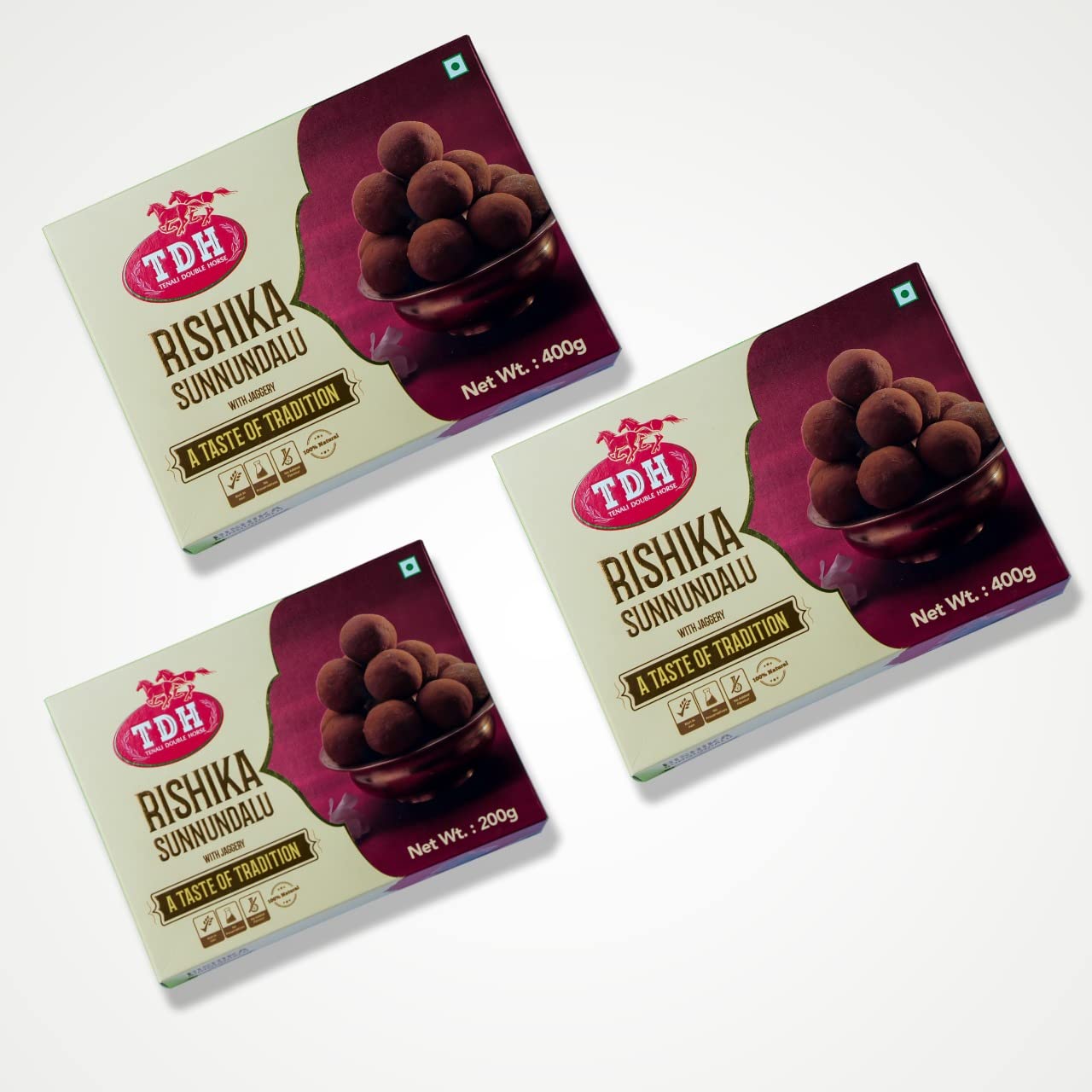 Tenali Double Horse Foods Rishika Sunnundalu Combo 200g (Pack of 1) and
