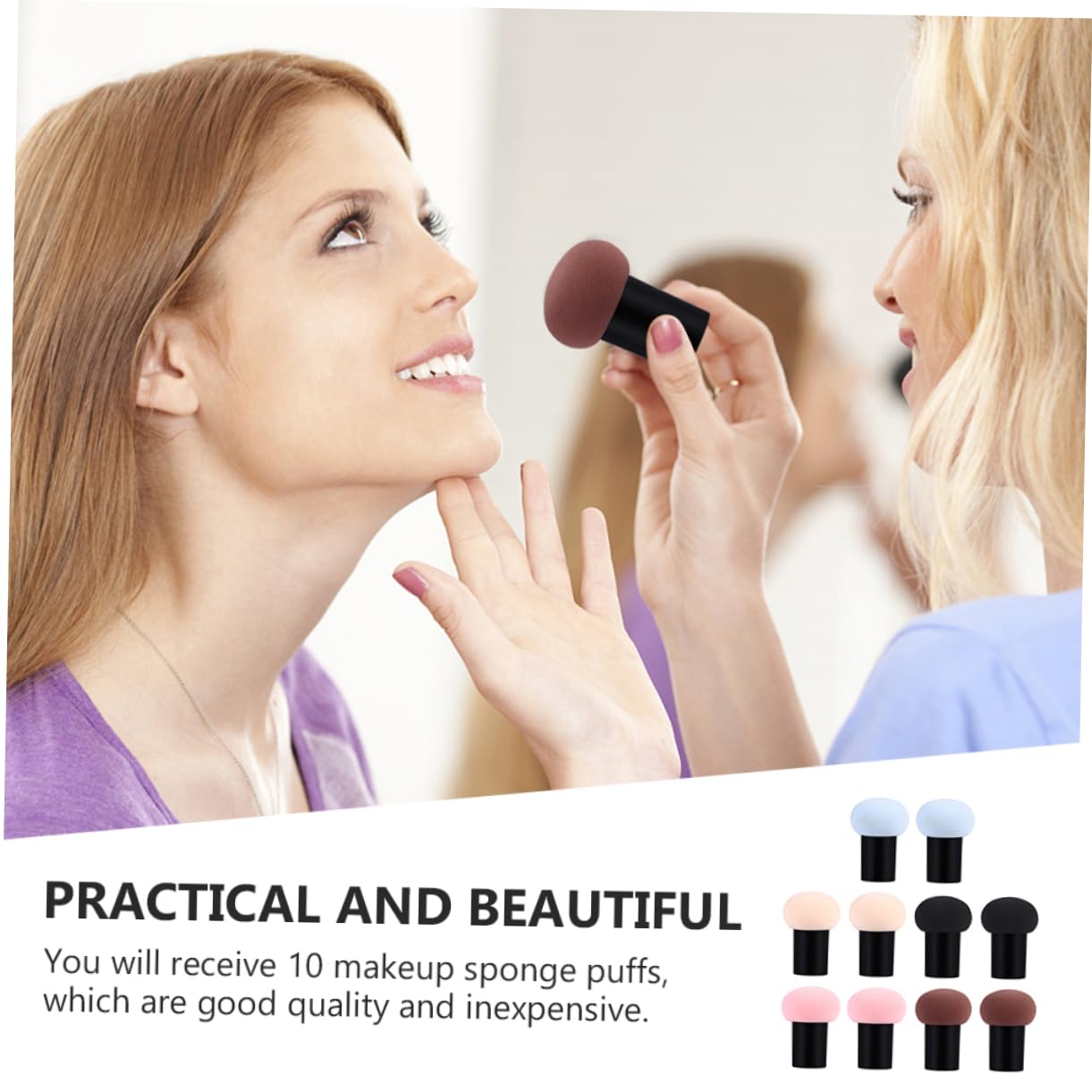MAGICLULU 30 Pezzi Soffio A Forma Di Spugna Per Il Viso Soffio Di Spugna Per Il Trucco Strumento Di Bellezza Per Cosmetici Di E Asciutto Trucco