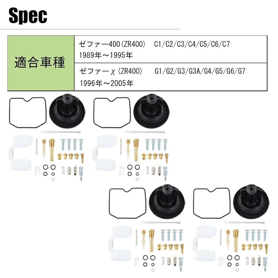 ゼファー400　キャブレター　オーバーホール　リペアキット　メインジェット ゼファー400 リペアキット 燃調キット キャブレター