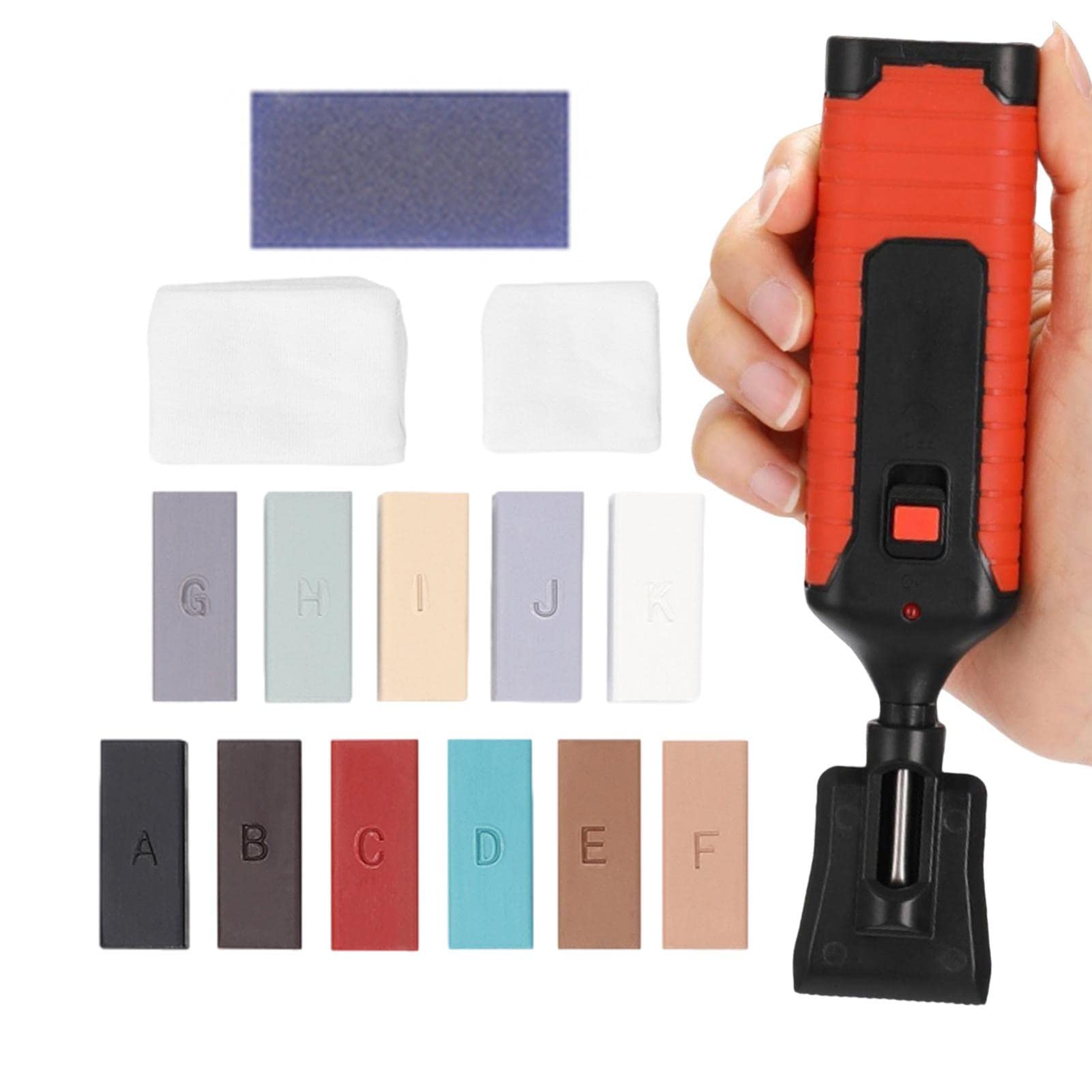 GIMOCOOL Laminate Floor Repair Kit, Laminate Floor Scratches Chips Remover Repair Wax Wood Blocks with New Upgrade Melting Tool for Restore Any Scratches, Cracks, Stains for Table, Door, Cabinet