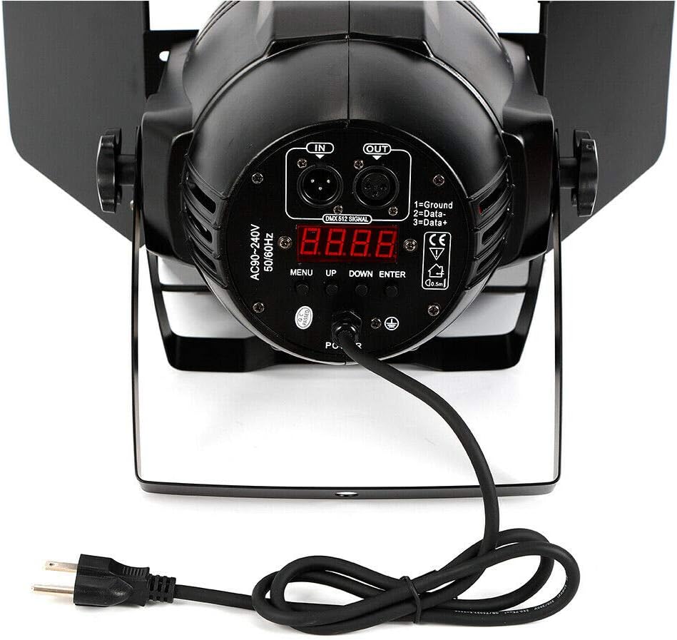 Stage Light with Barn Doors 200W COB DMX512 Cool & Warm White DJ Par Light Professional DJ Show Performance Dance Party Light for Theatre Uplight Effect Concert Church Stage Spotlight