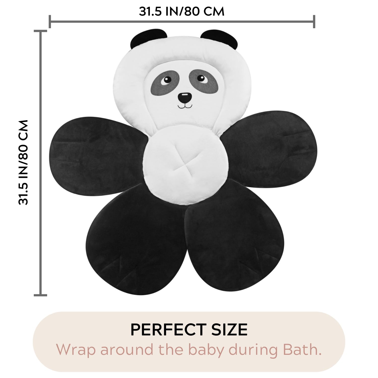 PandaEar Cuscino da Bagno per Neonati | Sedile da Bagno Morbido a Forma di Panda per Lavandino o Vasca | Accessori per il Bagnetto, Idea Regalo Nascita
