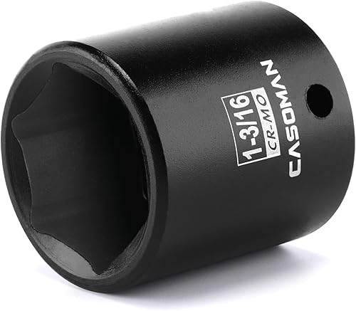 Miniatura 167 de CASOMAN 1/2" Drive x 1.417 in Deep 12 PT Socket Impacto, CR-MO, 1/2" Drive 12 Point Axle Nut Socket para una fácil extracción de las tuercas del eje
