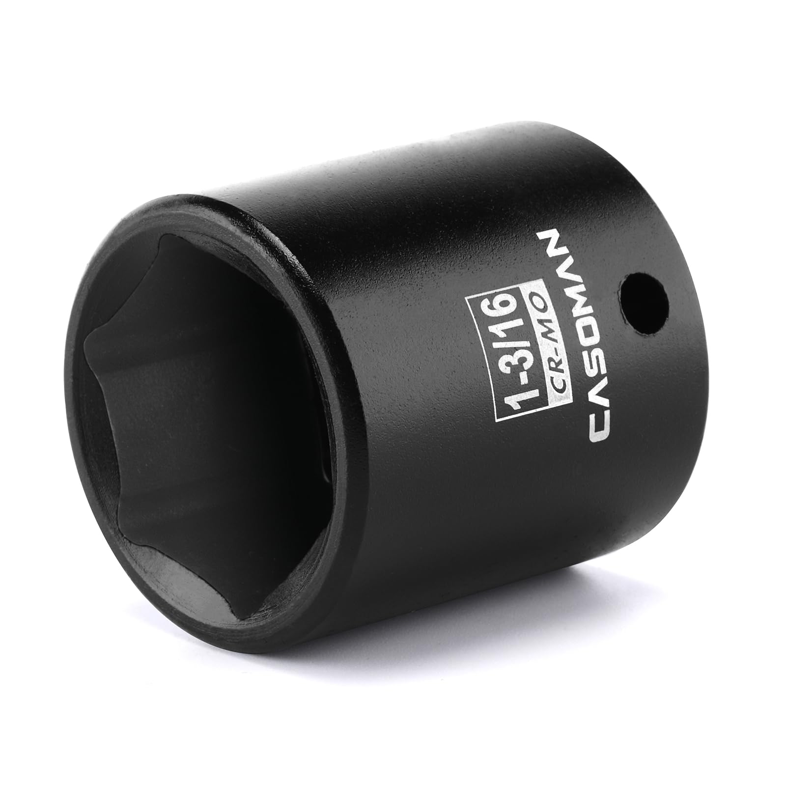CASOMAN 1/2" Drive x 1-3/16" Impact Socket, 6-Point, SAE, CR-MO