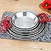 qiuqiu Professional Paella Pan, Nonstick Pan, Stainless Steel Frying Pan with Anti-scalding Handles Universal for All Sources of Heating for Home, Hotel, Restaurant-30cm