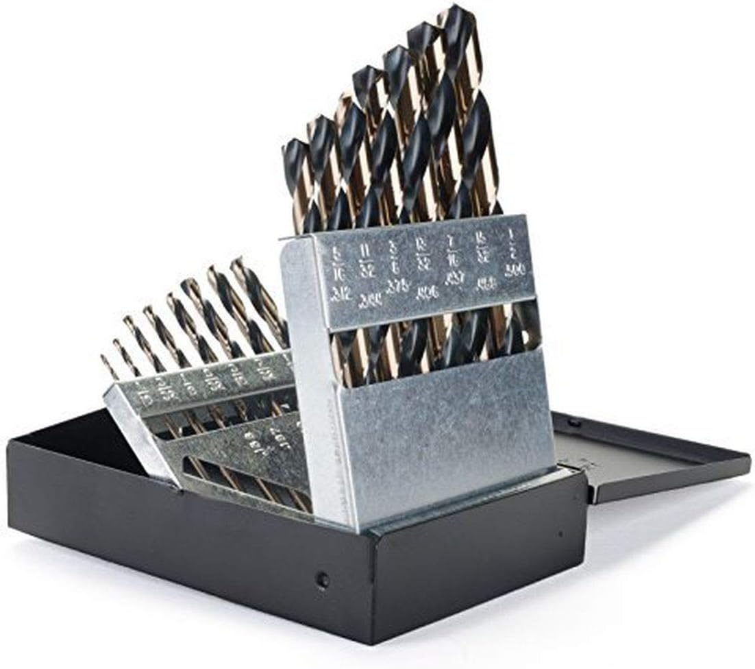 Norseman Drill and Tool 66470 SPM-15 135 Degree Split Point Magnum Sup Premium Mechanical Drill Bit Set (15 Piece)