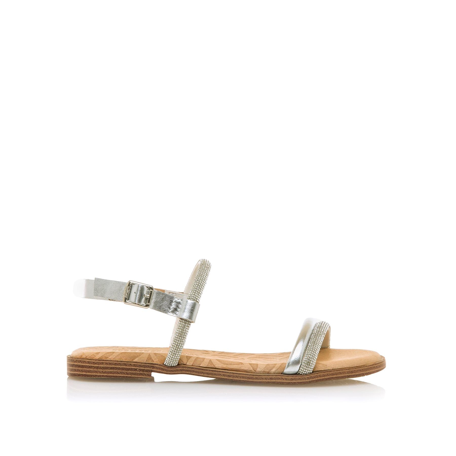 MTNG Flat Sandals Woman Maria 54497, Plata 251, 4 UK
