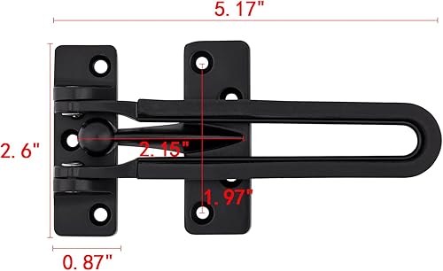 Miniatura 2 de Cerradura de puerta de seguridad para el hogar, cerradura de puerta gruesa para mejorar la seguridad del hogar y a prueba de niños pequeños, el