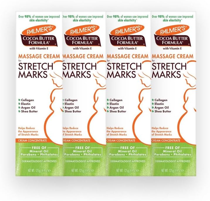 Palmer's Cocoa Butter Formula Massage Cream For Stretch Marks 4.40 oz (Pack of 4)