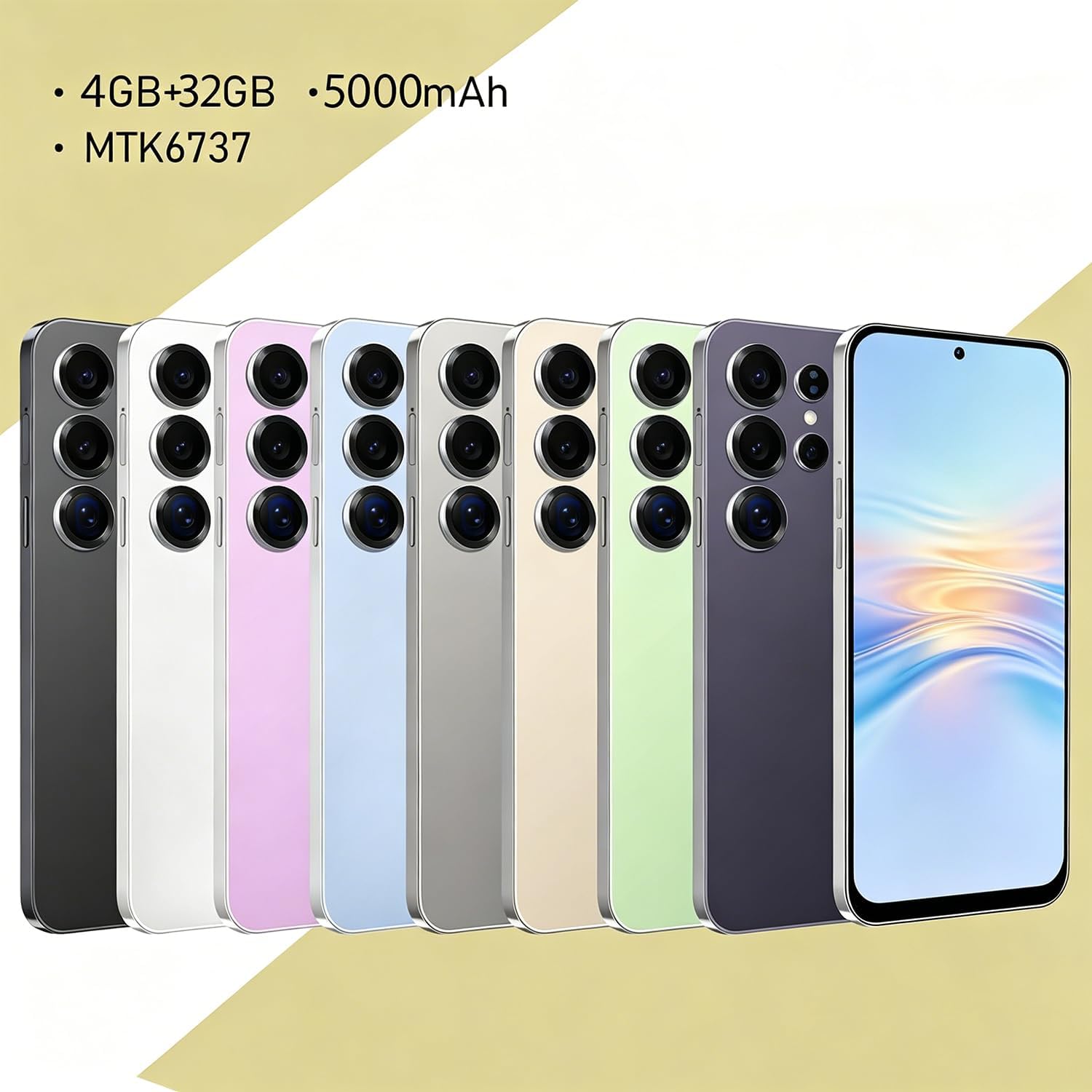 4G Smartphone sbloccato, Android 12.0 Telefoni Cellulari con Schermo HD + 6,6 '', 4 GB + 32 GB ROM / 256 GB SD, 4 G Dual SIM Doppia Fotocamera ID Face + WiFi+GPS+OTG (Pink)