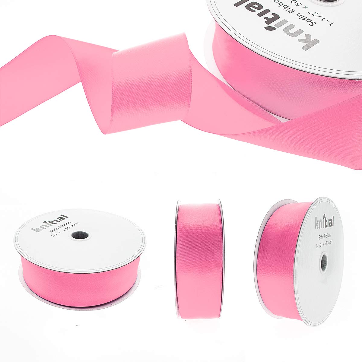 Snapklik.com : Pink Satin Ribbon 1-1/2 Inch X 50 Yards Double Face ...