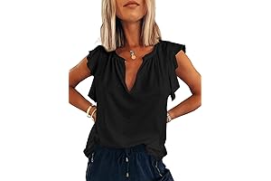 Ultra-Cute V-Neck Ruffle Sleeve Tank Top: A Breezy Summer Essential