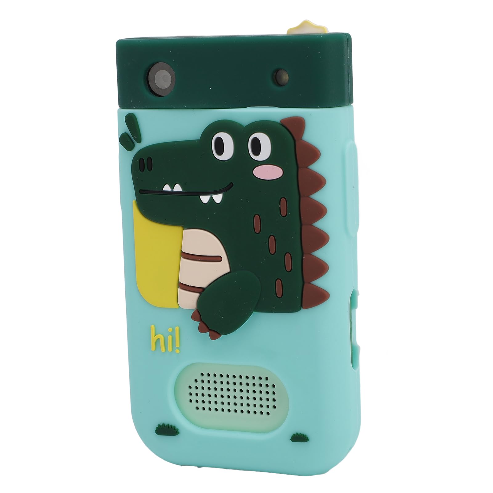 Zunate Giocattolo Portatile per Smartphone per Bambini da 2,8" | Fotocamera con Vibrazione a 180° Videogioco Educativo 1080P Lettore Musicale per Viaggi per Bambini (verde dinosauro)