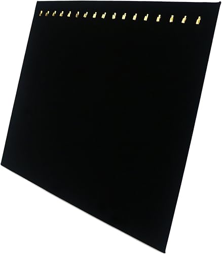 Miniatura 3 de Ogrmar Bandeja de joyería de terciopelo negro con 17 ganchos organizador de exhibiciónalmohadillavitrina exhibición de collar de 17 ganchos