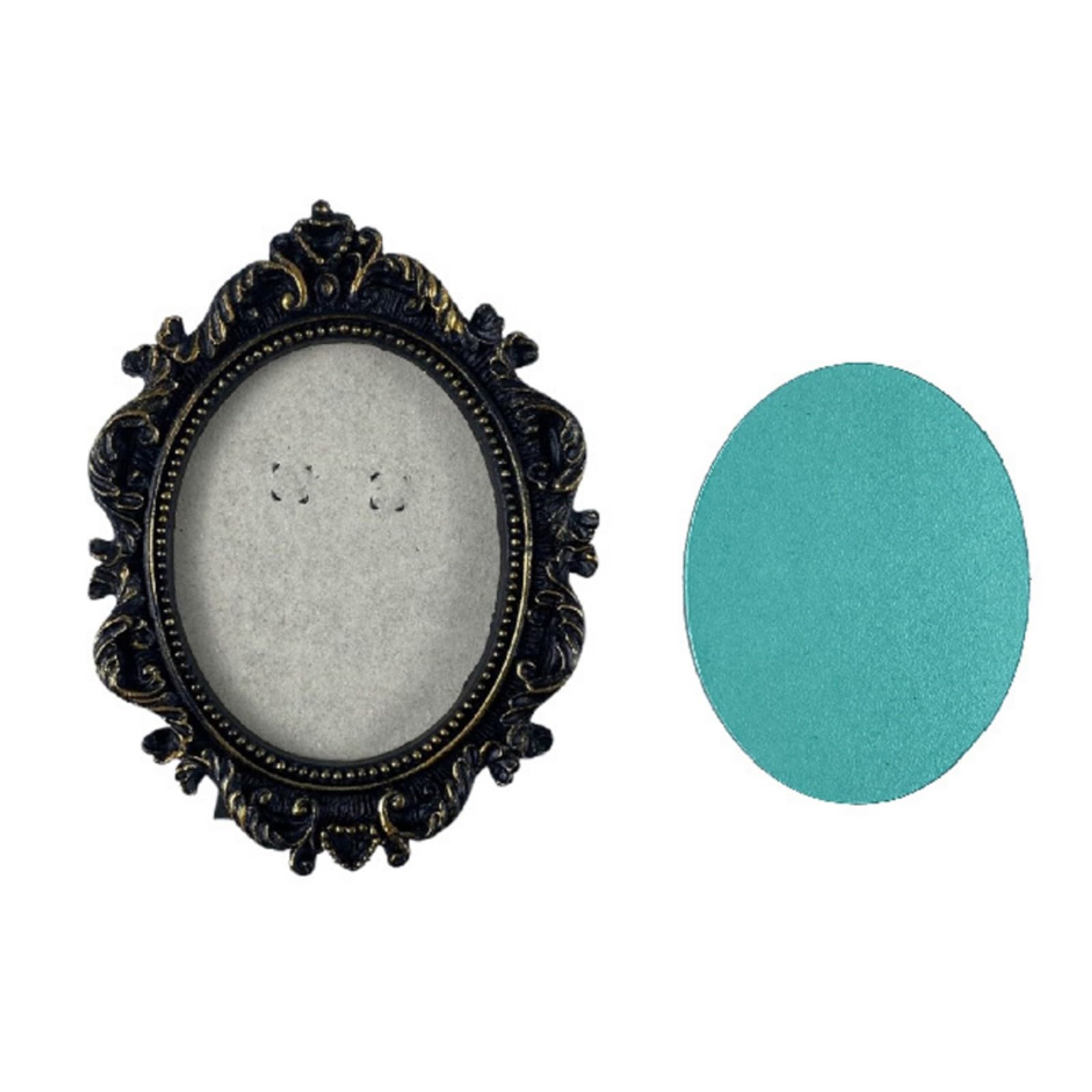 Qusinfc Retro Inspires Resin Photo Holder with Flower Designs Perfect for Enhancing Home Aesthetic Picture Frame Petroleum Rosin Frame