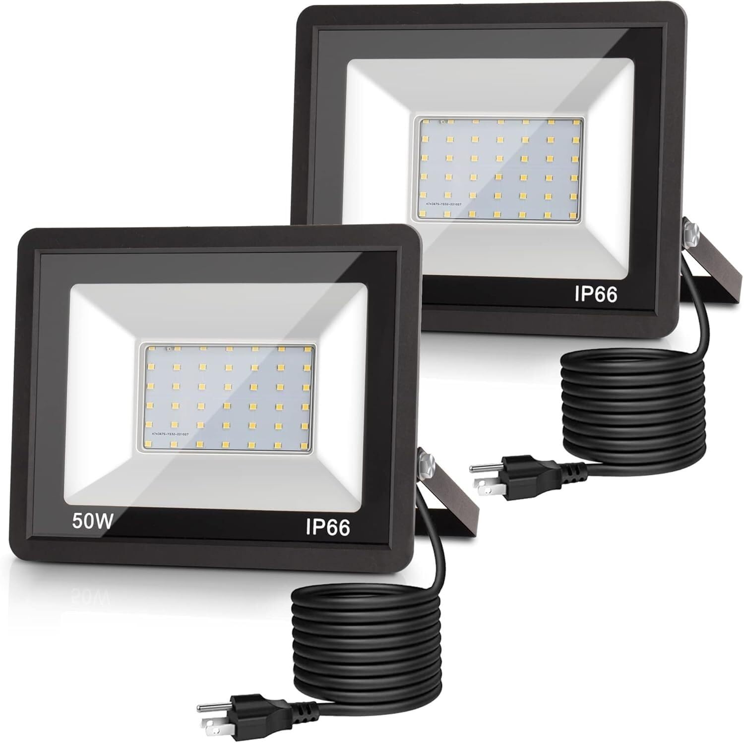 Reflektory zewnętrzne, 50 W, IP66, wodoodporne, wtykowe, odlewane aluminium, do ogrodu, garażu, z certyfikatem UL