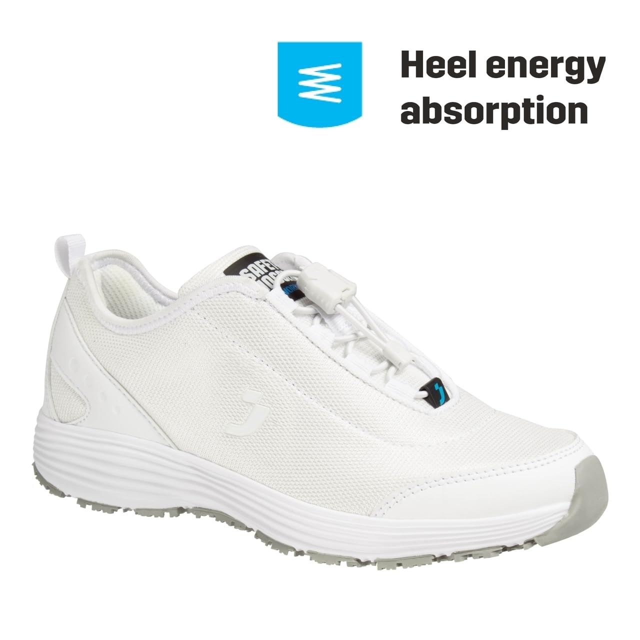 Oxypas Safety Jogger Chaussure de sécurité pour Femme, Confortable, antidérapante, avec Lacets élastiques, Bleu Marine, Taille EU 37