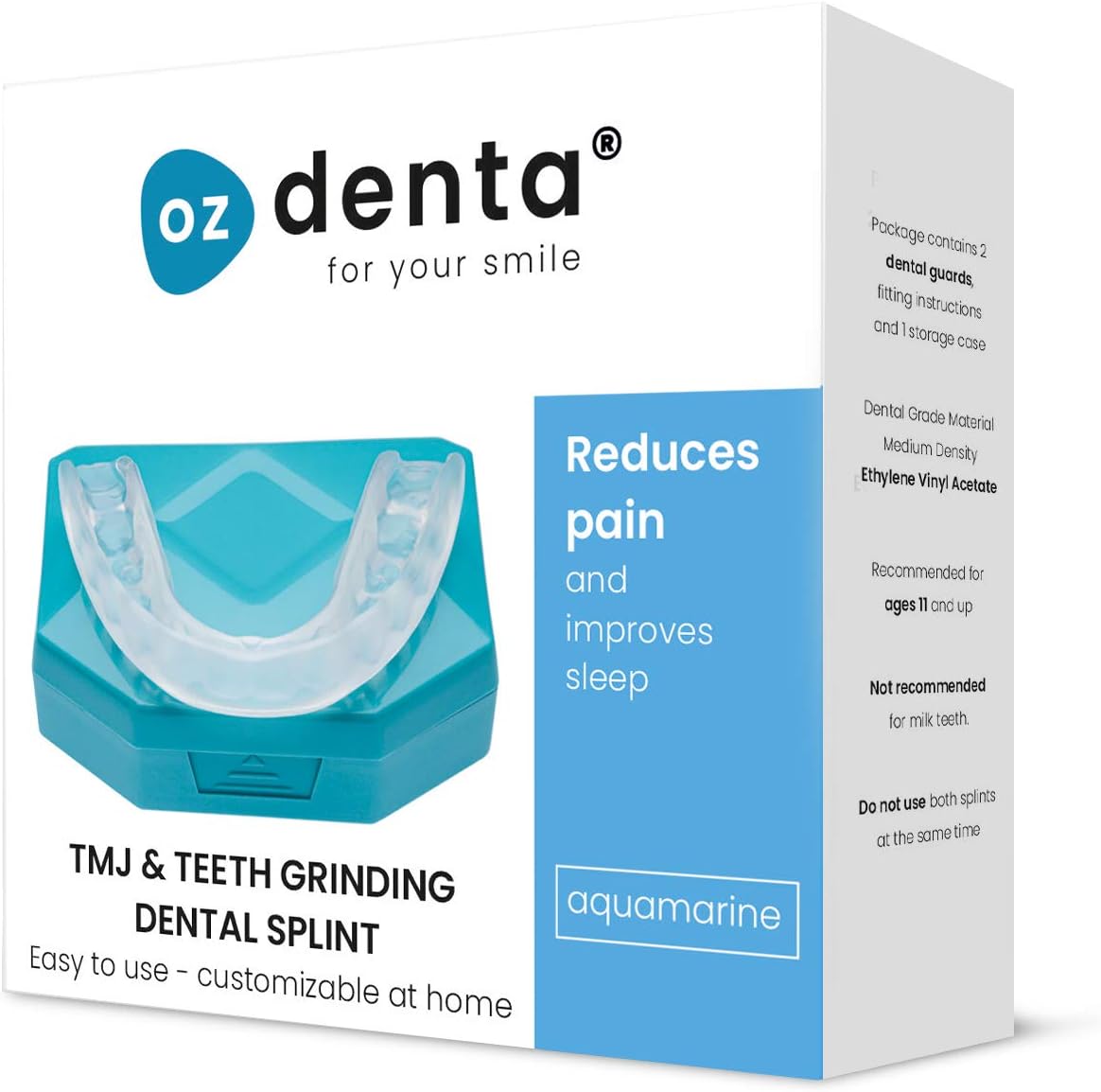 OzDenta 2 x Professional Dental Splint and Mouth Guard, Custom Fit Bite Guard